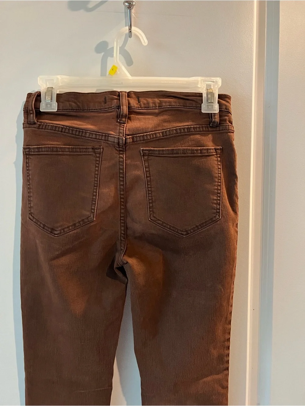 Free People Brown Skinny Jeans. Size 27